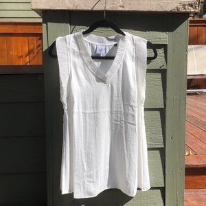 NWOT V-neck Cabi White Tank Blouse